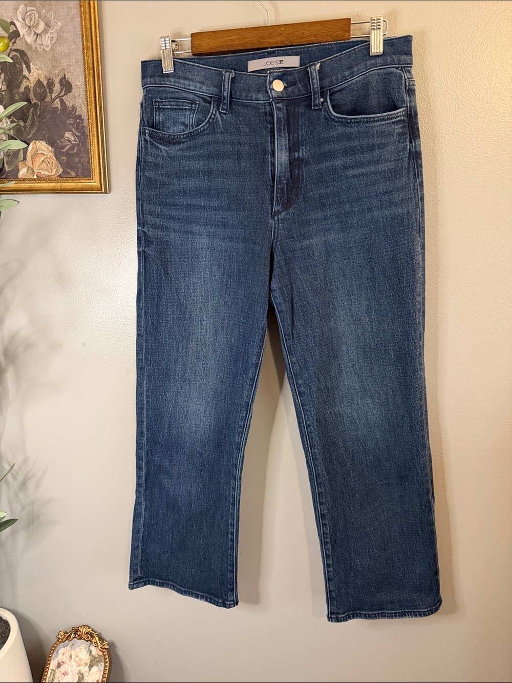 Joe’s Jeans High Rise Simone Straight Jeans Size 28 Dark Wash Premium Denim - Picture 2 of 8
